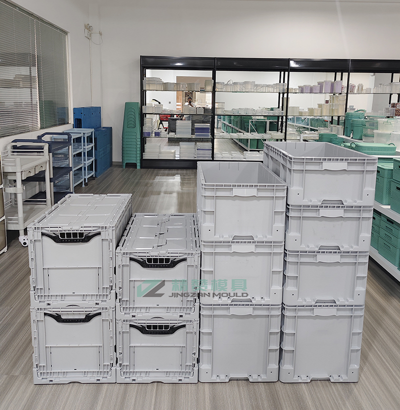 Plastic foldable&unfoldable crate mould 