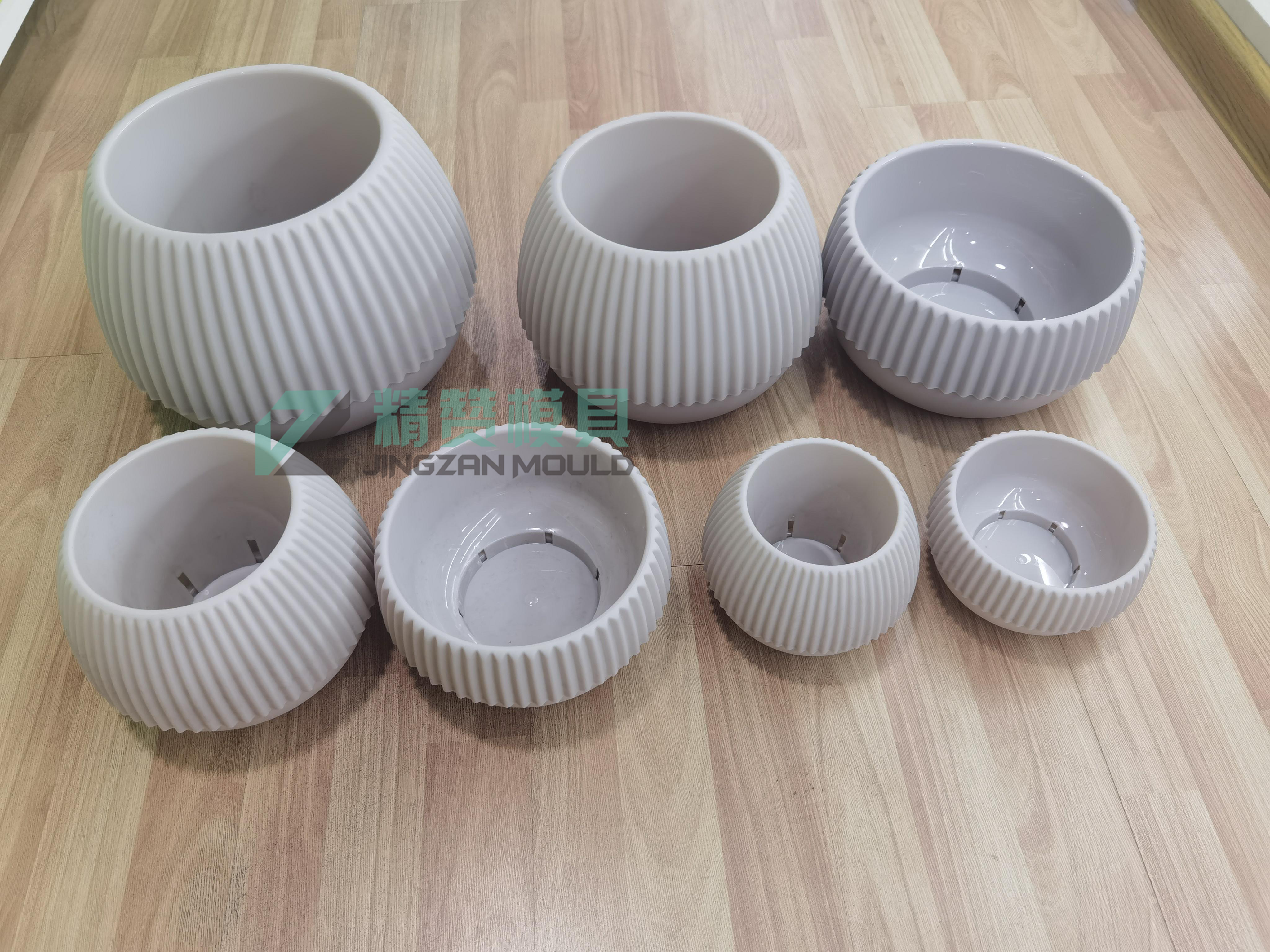 Plastic Injection short style flower pot mould 