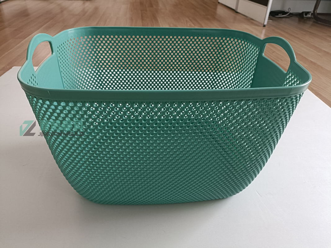 Plastic injection beautiful pattern laundry basket mould 