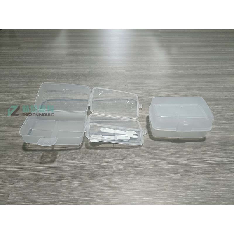 Plastic injection foldable two layers lunch box mould 