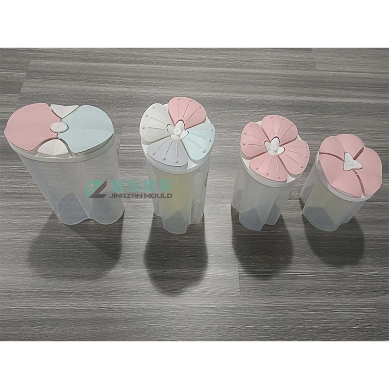 Plastic injection petal lid grain box mould