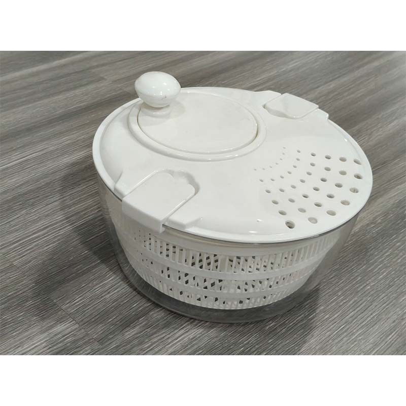 Plastic injection manual spin dry drain basket mould