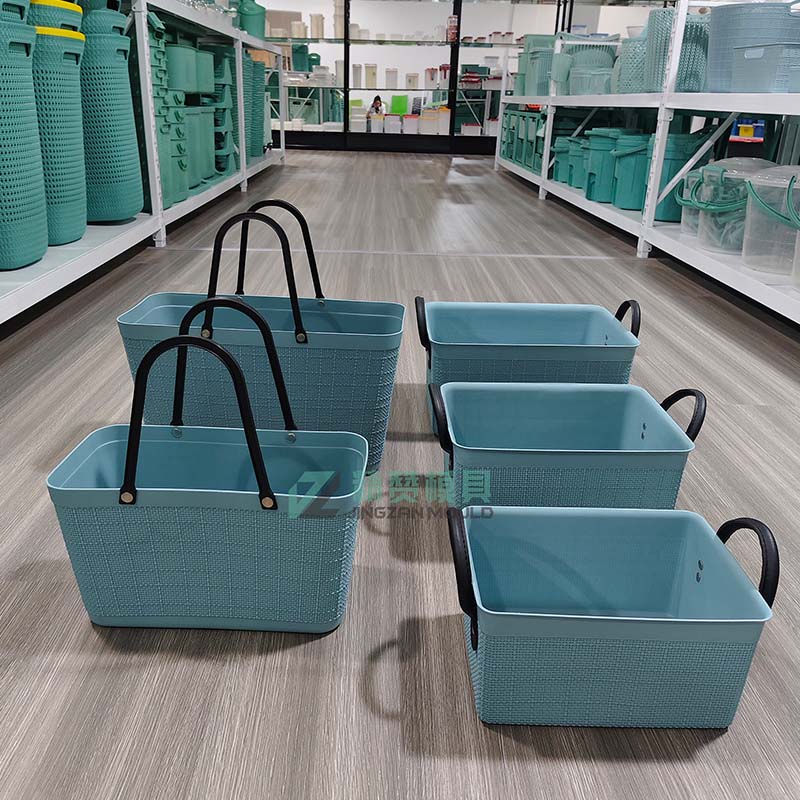 Plastic injection soft hand basket mould 