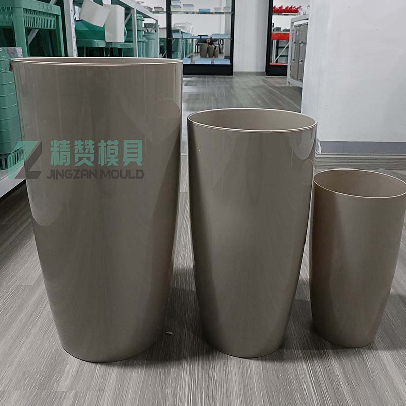 Plastic Injection Round Polished surface Flower Pot  Mould