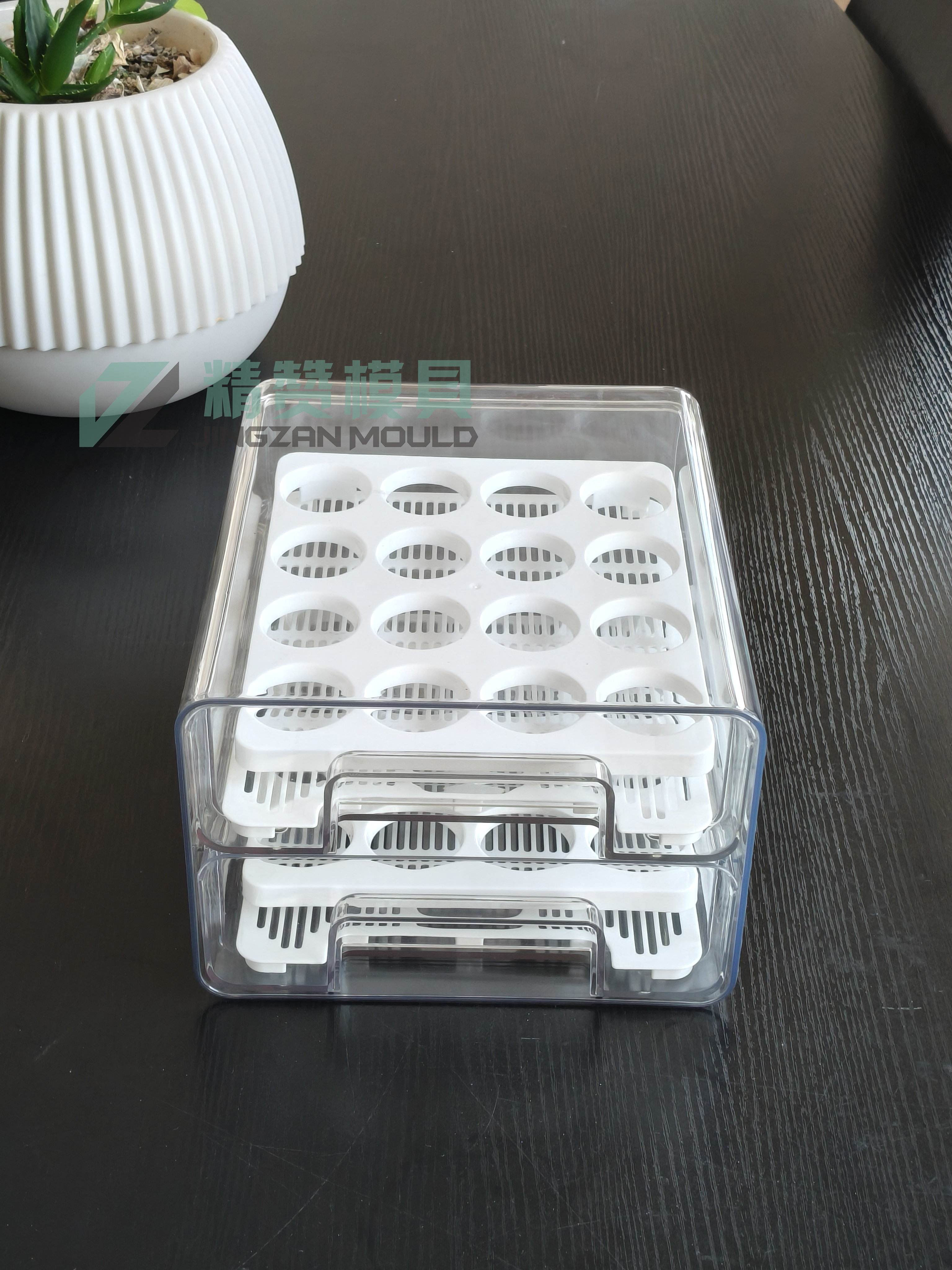 Two layers PET for egg or for food kitchenware drawer mould 