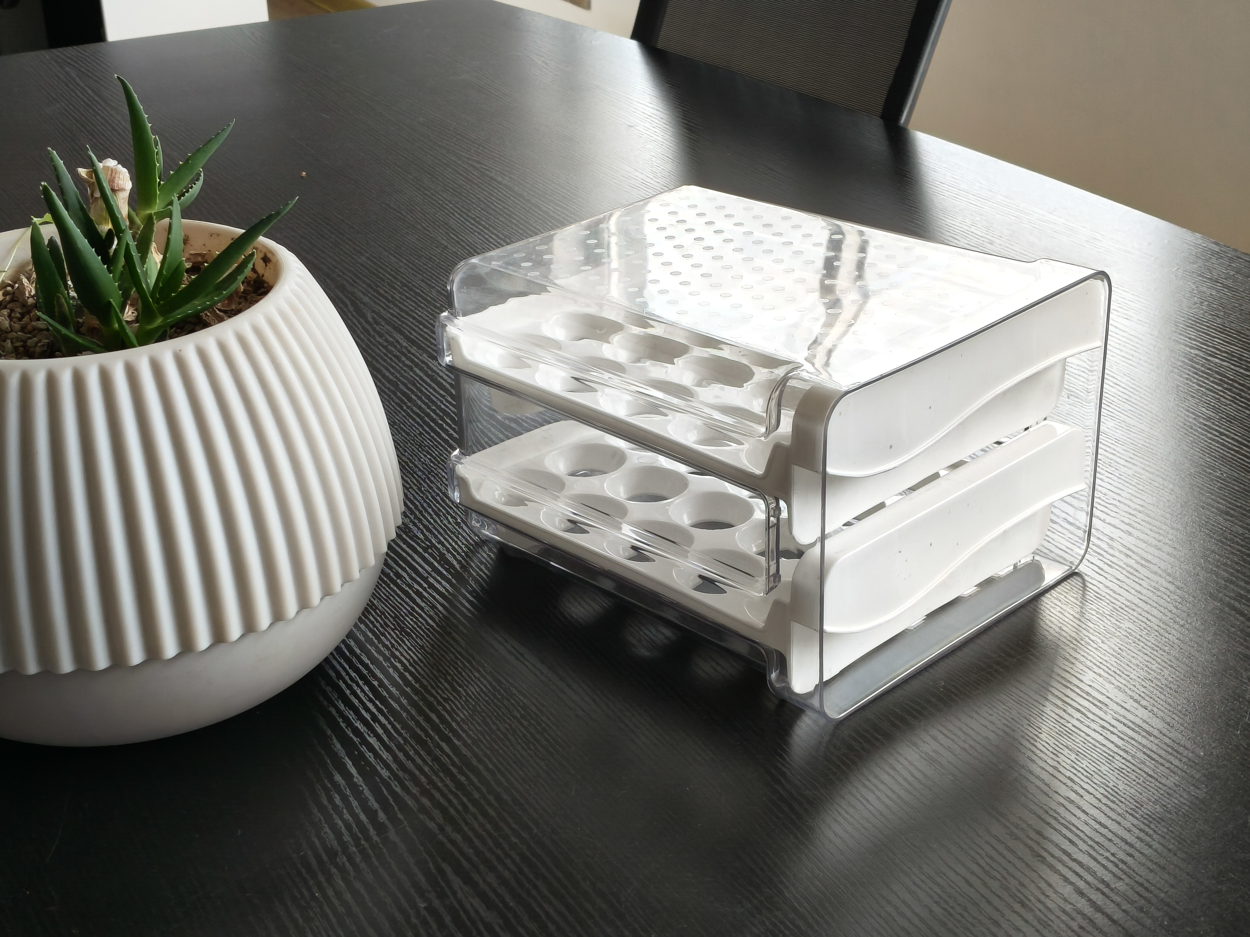 Plastic PET three layers egg storage box mould 